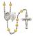 Scapular Engravable Rosary with Topaz Beads