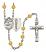 Sts. Cosmas & Damian and Doctors Rosary with Topaz Beads