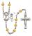 Saint Christopher and Cheerleading Rosary with Topaz Beads