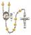 Saint Christopher and Tennis Rosary with Topaz Beads