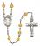 Saint Joseph the Worker Engravable Rosary with Topaz Beads