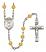 Saint Lillian Engravable Rosary with Topaz Beads