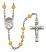 Saint Olivia Engravable Rosary with Topaz Beads