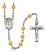 Saint Felicity Engravable Rosary with Topaz Beads