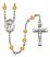 Saint Aidan of Lindesfarne Engravable Rosary with Topaz Beads