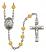 Saint Theodora Engravable Rosary with Topaz Beads