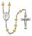 Our Lady the Undoer of Knots Engravable Rosary with Topaz Beads