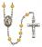 Saint Raymond of Penafort Engravable Rosary with Topaz Beads