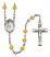 Saint Pauline Visintainer Engravable Rosary with Topaz Beads