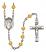 Saint Seraphina Engravable Rosary with Topaz Beads