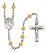 Sts. Peter & Paul Engravable Rosary with Topaz Beads