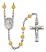 Saint Lydia Purpuraria Engravable Rosary with Topaz Beads