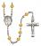 Saint Anthony Mary Claret Engravable Rosary with Topaz Beads