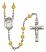 Saint Winifred of Wales Engravable Rosary with Topaz Beads