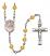 Saint Fidelis Engravable Rosary with Topaz Beads