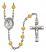 Saint Mary Magdalene of Canossa Engravable Rosary with Topaz Beads