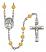 Guardian Angel Protector Engravable Rosary with Topaz Beads