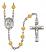 Guardian Angel of the World Engravable Rosary with Topaz Beads