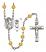 Saint Christopher and Golf Rosary with Topaz Beads