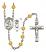 Saint Christopher and Track&Field Rosary with Topaz Beads