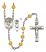 Saint Christopher and Dance Rosary with Topaz Beads