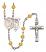 Saint Sebastian and Gymnastics Rosary with Topaz Beads