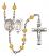 Saint Sebastian and Women's Soccer Rosary with Topaz Beads