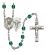 Saint Agatha and Nurse Rosary with Zircon Beads