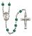 Saint Barbara Engravable Rosary with Zircon Beads