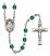 Saint Frances Cabrini Engravable Rosary with Zircon Beads