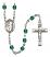 Saint Brendan the Navigator Engravable Rosary with Zircon Beads