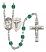 Saint Camillus of Lellis and Nurse Rosary with Zircon Beads