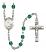 Saint Charles Borromeo Engravable Rosary with Zircon Beads