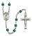 Saint Christopher Engravable Rosary with Zircon Beads