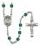 Saint Christopher Engravable Rosary with Zircon Beads