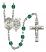 Saint Christopher and EMT Rosary with Zircon Beads