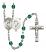 Saint Christopher and Paratrooper Rosary with Zircon Beads