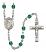 Saint Clare of Assisi Engravable Rosary with Zircon Beads