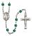 Saint Elmo Engravable Rosary with Zircon Beads