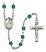 Saint Dymphna Engravable Rosary with Zircon Beads