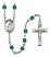 Saint Genesius of Rome Engravable Rosary with Zircon Beads