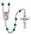 Saint Isidore of Seville Engravable Rosary with Zircon Beads