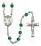 Saint Justin Engravable Rosary with Zircon Beads