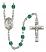 Saint Joan of Arc Engravable Rosary with Zircon Beads