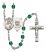 Saint Joan of Arc and Coast Guard Rosary with Zircon Beads