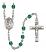 Saint John the Baptist Engravable Rosary with Zircon Beads