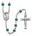 Saint Jude Thaddeus Engravable Rosary with Zircon Beads