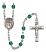 San Judas Engravable Rosary with Zircon Beads