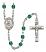 Saint Maximilian Kolbe Engravable Rosary with Zircon Beads