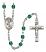 Saint Scholastica Engravable Rosary with Zircon Beads